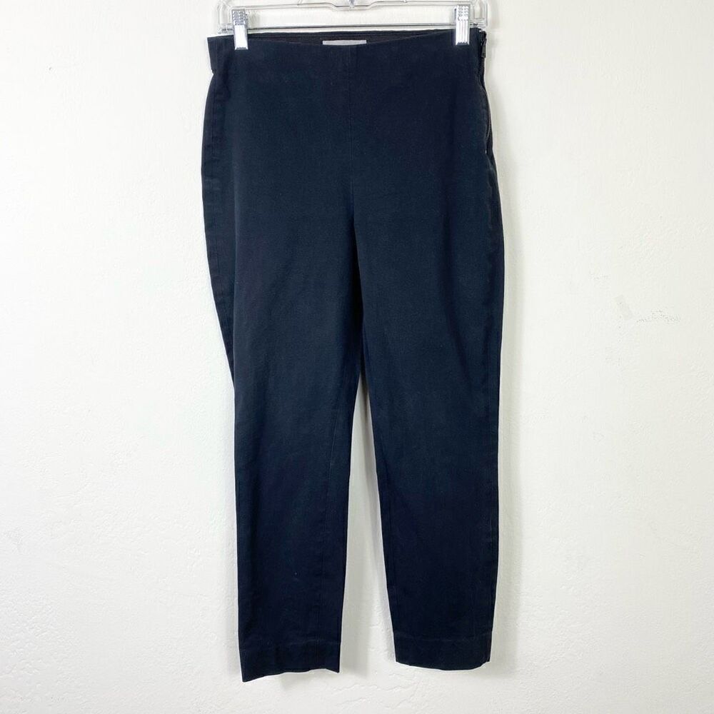 Everlane Black Cotton Blend Side Zip Cropped Trouser Pants Size 6